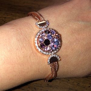 Rose gold tone Snap bracelet. Fits 18mm Snaps.